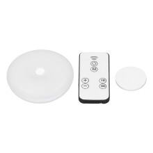 Luminária de teto LED interna de 12V para RV, com iluminação 360 e brilho intenso, controle remoto e design de instalação rápida.