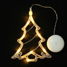 Rechargeable Christmas Light Set, Battery Operated Christmas Silhouette Lights, Suction Cup Window Decorations for LED Christmas Window Silhouettes