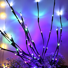 DIY Crafting LED Lighted Willow Branches for Vase Fillers, Waterproof Battery Operated Twig Lights with Warm White Bulbs, Indoor Outdoor Decorative Fe