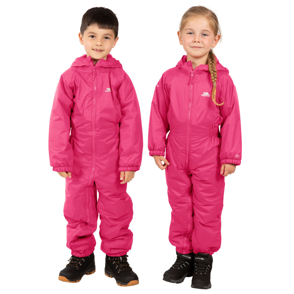 Trespass (7-8 Years, Gerbera) Kids Rainsuit Waterproof Dripdrop