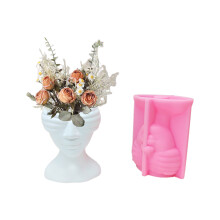 Human Face Shape Cements Molds Flower Holder Molds Suitable for