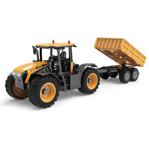 Double Eagle JCB Fastrac Tractor with Tipping Trailer 1:24 RC Toy E683-003 1