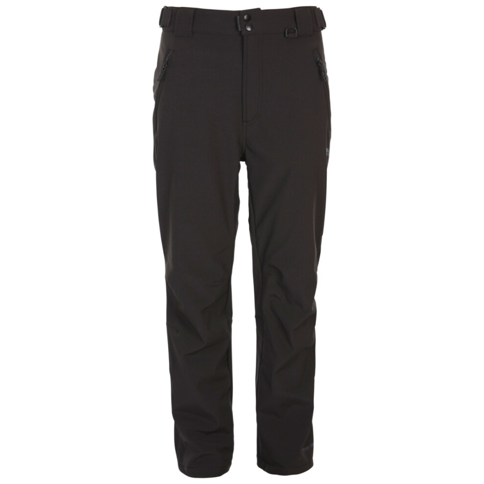 Trespass Men's Water Resistant Softshell Trousers Hemic Black Large - Image 2