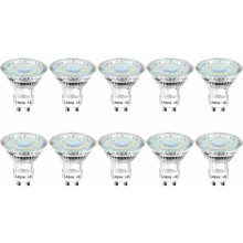 Becuri LED GU10 cu reglare intensitate, certificate Energy Star, alb rece 5000K, fără reglare intensitate, 4W, înlocuire pentru becuri halogen de