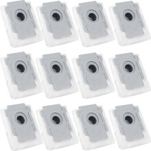 Verpakking van 12 stofzuigerzakken met hoge capaciteit, luchtdicht afgesloten, voor gebruik met de iRobot Roomba i3, i7, s9, i6, i8, E5, E6 en