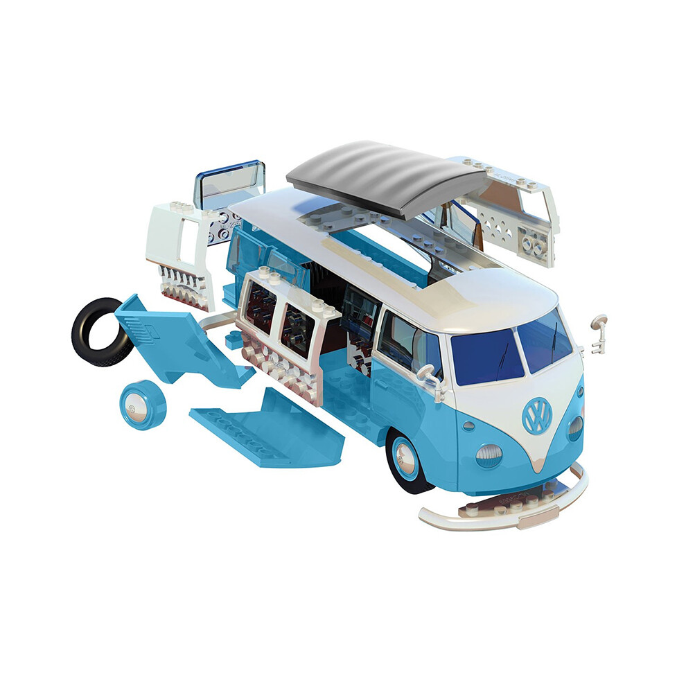 Airfix J6024 Quick Build VW Camper Van Model Vehicle Toy, Blue