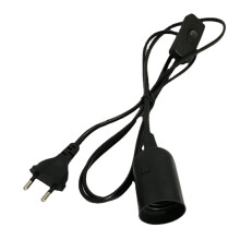 Cablu de conectare pentru lampă pandantiv DIY, lampă pandantiv DIY cu dulie E27 și ștecher UE, cablu cu întrerupător pentru corp de iluminat