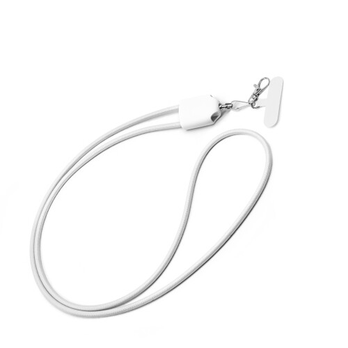 Phone Lanyard USB C Fast Charging Cable Crossbody-White