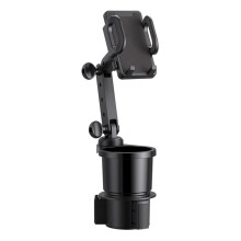 2 in 1 Cellphone Cup Holder Car Mount Adjustable Base 360 Degree