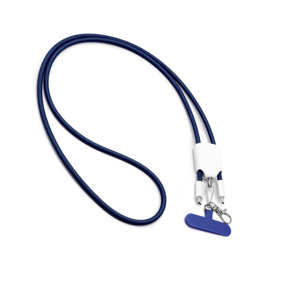 Wearable Smartphone Charging Lanyard Crossbody Strap- Dark/Blue 7704000467735
