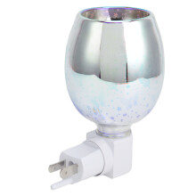 Lampada da notte, scaldacera con spina, design floreale 3D e vaschetta per cera profumata, scaldacera elettrico per diffusione di fragranze,