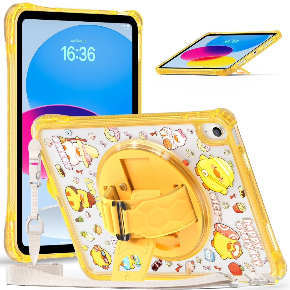 Ergonomic Tablet Case- Transparent D Ipad 10Th Generation Yellow 7704000463317