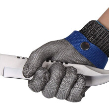 Guante de cocina de malla metálica, guantes de protección de acero inoxidable resistentes al corte de nivel 9, malla tejida de alta densidad apta