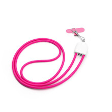 Reinforced Phone Lanyard Wrist Strap Braided Crossbody-Rose red