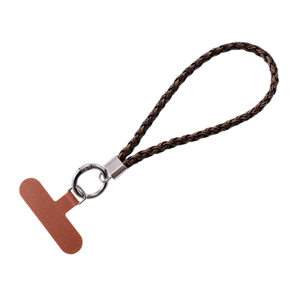 Strap Lanyard With Tether Tabs Universal Cellphone-Deep Brown 7704000463539