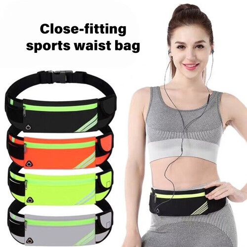 Flexible Active Waist Pack Sweat-Resistant Device Storage-Green 1