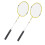 Badmintonschläger, Eisenlegierung, Nylon, 8