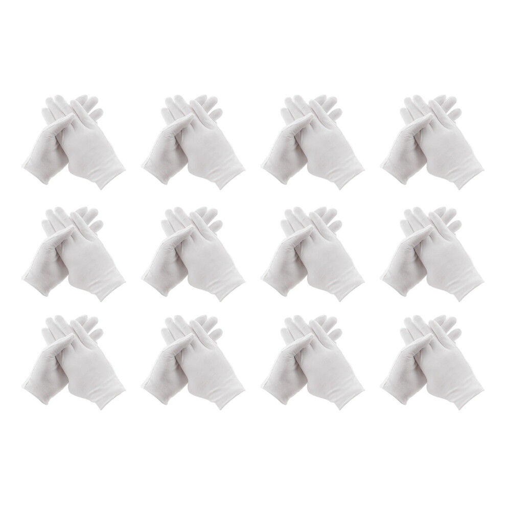One Size Fits Most Moisturizing Gloves, Stretchable Lining Cotton Material for Dry Hand Care and Eczema Relief, Multiple Uses in Serving and Inspectio