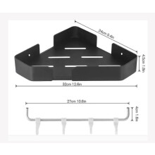 Soporte para esponja de fregadero de aluminio con acabado mate, organizador de esquina resistente a la corrosión para montaje en pared, duradero y