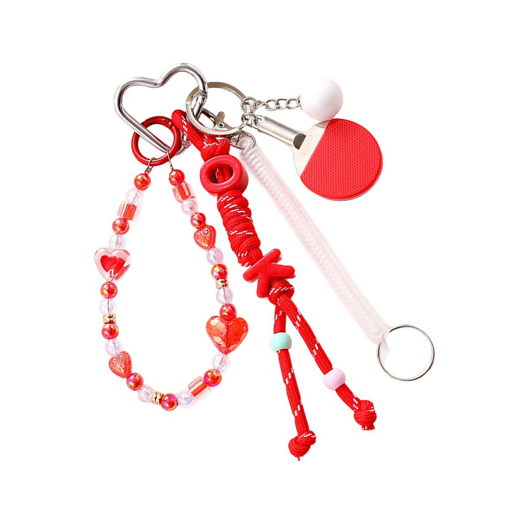 Decorative Hanging Chain Braided Rope Ornament Pendant- Red 7704000463553