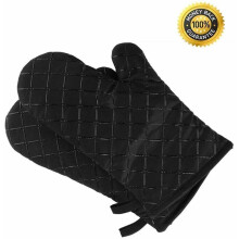 Guantes de horno resistentes al calor, superficie antideslizante para un agarre seguro, protección extralarga, diseño de silicona, forro de