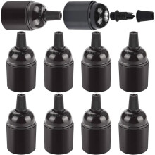 Dulie retro neagră, dulie vintage E26 rezistentă la căldură, dulie pentru bec Edison cu pandantiv, design ușor de instalat