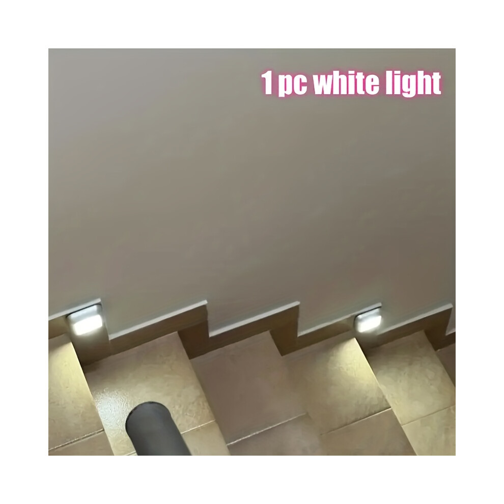 ( Light) 6-Led Motion Sensor Stair Wall Battery-Powered Wireless Night For Under Cabinet, Hallway, Stairs, Closet, White/Light