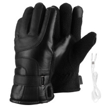 Guantes compatibles con pantallas táctiles para uso invernal, guantes eléctricos calefactables resistentes al viento con tecnología de