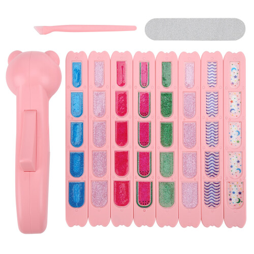 Σετ Press On Nail Art για παιδιά, μη τοξικά, χωρίς BPA για παιδιά, ακρυλικά ψεύτικα νύχια,