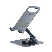 Portable Phone Holder Phone Desktop Aluminum Alloy Holder-Gray