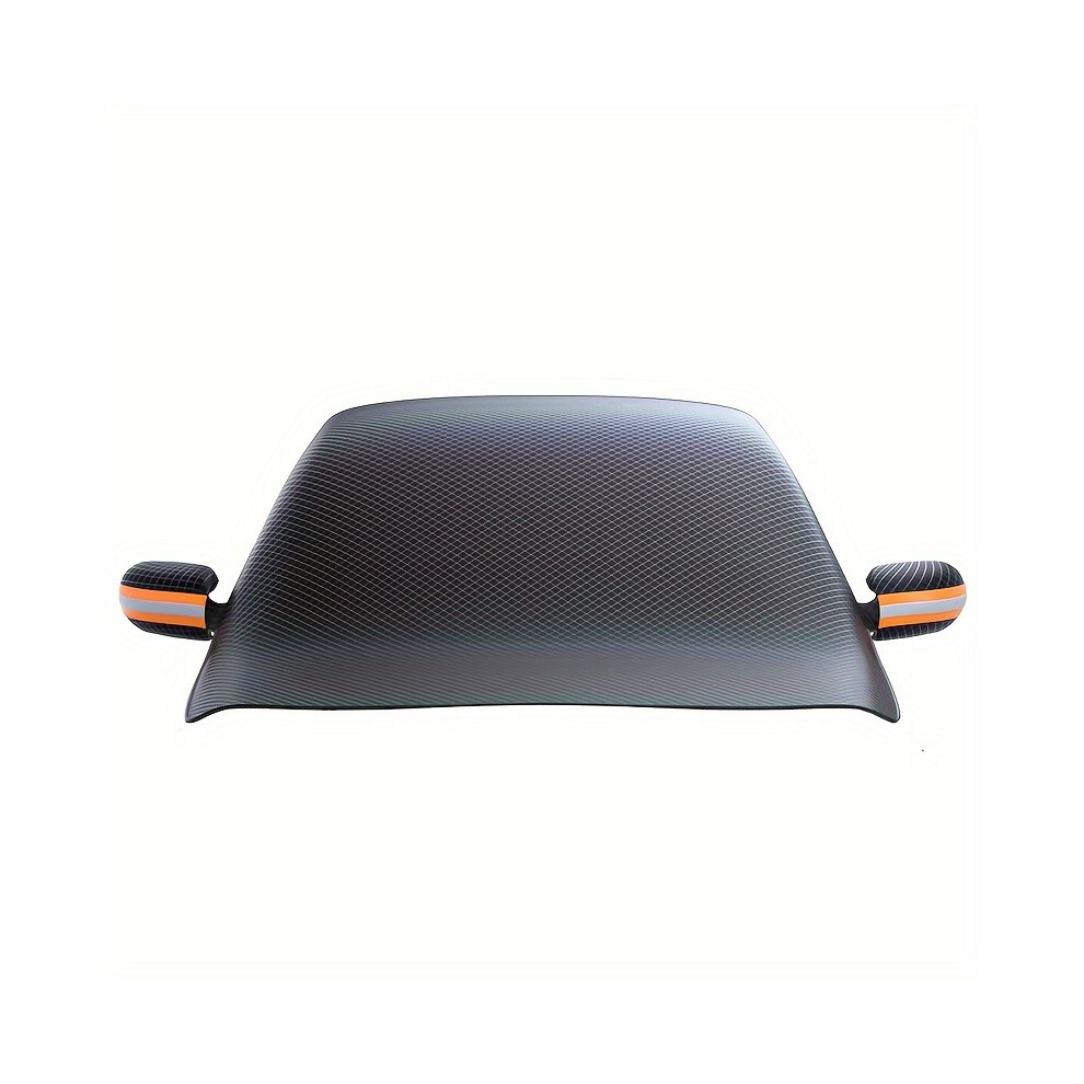 (Black) Magnetic Snow Cover For Car Windshield, Oxford Cloth Thickened Antifreeze Sunshade, Heat And Snow Protection Black 9009412854363