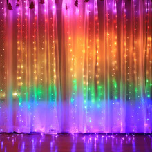 Decorative Lights for Christmas Window, USB Powered 300 LED Fairy Curtain Lights with 8 Modes and Timing Function, Waterproof String Lights for Indoor