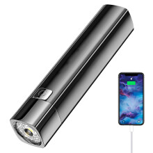 Mini oplaadbare tactische zaklamp, zoombaar, heldere mini-zaklamp, maximale helderheid van 500 lumen, waterdicht, ondersteunt opladen via diverse