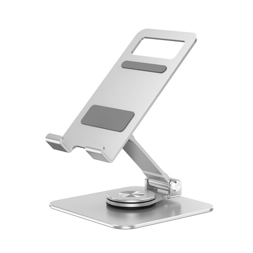Foldable Phone Stand Holder Phone Tablets Aluminium-Silver