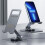 Foldable Phone Stand Holder Phone Tablets Aluminium-Silver 7