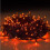 Orange String Lights, Waterproof 8 Functions LED Festoon Lights with Memory Function, Connectable Outdoor Indoor Holiday Decorations, Safe Plug Low Vo 1