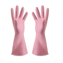 Guantes antideslizantes para lavar platos, ideales para la limpieza de la cocina, con forro de algodón flocado y puños largos extendidos. Guantes