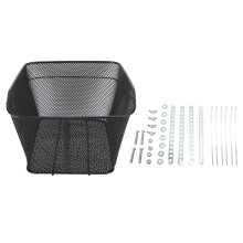 Cestino posteriore per bicicletta in metallo di alta qualità, design spazioso, copertura impermeabile, costruzione resistente, facile montaggio,