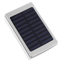18650 Solar Power Bank for Case Power Supply for Mobile-Silver