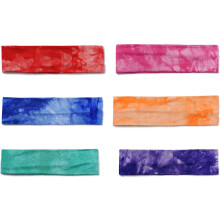 Bentițe la modă cu model tie-dye, bentițe late antiderapante pentru absorbția umezelii de către femei și purtare confortabilă, manoperă