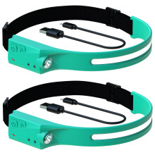 Superhelle, wiederaufladbare Stirnlampe mit breitem Lichtkegel und Bewegungssensor, 1000 Lumen, ideal für Outdoor-Camping und