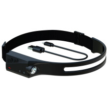 Vielseitige Voyager, kompakte wiederaufladbare Stirnlampe mit Spotlichtfunktion, wasserdicht und mit verstellbarem Kopfband für alle