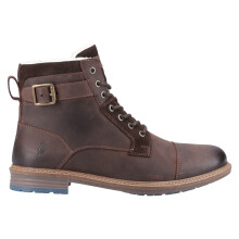 (Brown, 7 (Adults')) Hush Puppies Jordan Leather Men's Brown Ankle Boots