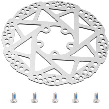 Disque de frein pour VTT, matériau durable avec 5 trous, ailettes de refroidissement et dissipation de chaleur, acier inoxydable, compatible avec
