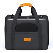 Beige Nylon Net Pet Carrier Bag mit belüftetem Design tragbarer Tragetasche für Katzen Fahrt  Freien