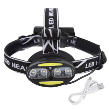 Wiederaufladbare LED-Stirnlampe mit Bewegungssensor für Outdoor-Aktivitäten, helle Stirnlampe mit einstellbarer Zoomfunktion, wasserdicht nach IPX4