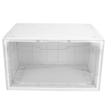 Magnetic Closure Shoe Box Stackable Transparent Shoe Storage Dustproof Shoe Container Strong Load Capacity Clear Sneaker Organizer for Bedroom Closet