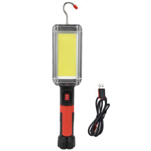 Luz de trabalho magnética com ajuste de 16 ângulos, luz de trabalho portátil com gancho de fita resistente e gancho giratório de 360, LED