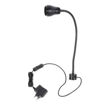 Luminária de trabalho para oficina mecânica, lâmpada industrial com fonte de luz LED e haste flexível de 360 graus, base magnética fácil de