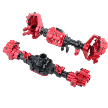 Juego de ejes delantero y trasero de ingeniería de precisión para vehículos RC Crawler a escala 1/10, mejora ligera con manejo optimizado.